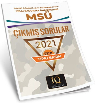  IQ Yayınları MSÜ 2021 Çıkmış Sorular Tıpkı Basım