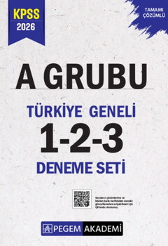 Pegem Yayınları 2026 KPSS A Grubu Tamamı Çözümlü Türkiye Geneli 1-2-3 Deneme Seti