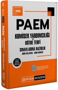  Pegem Yayınları 2026 PAEM Komiser Yardımcılığı ve Rütbe Terfi Sınavlarına Hazırlık Konu Anlatımlı Soru Bankası