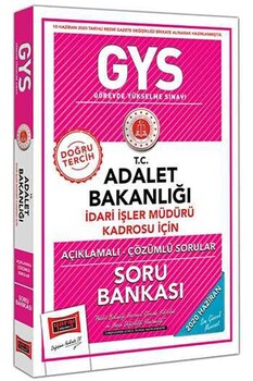  Yargı Yayınları GYS T.C. Adalet Bakanlığı İdari İşler Müdürü Kadrosu İçin Açıklamalı Soru Bankası