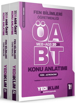 Yediiklim Yayınları 2026 MEB AGS ÖABT Fen Bilimleri Öğretmenliği Konu Anlatımı 2 Cilt