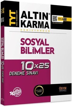  Altın Karma Yayınları TYT Sosyal Bilimler 10 x 25 Deneme