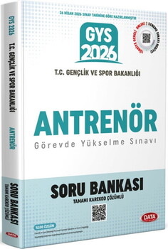  Data Yayınları 2026 GYS T.C. Gençlik ve Spor Bakanlığı Antrenör Soru Bankası