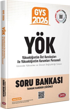  Data Yayınları 2026 GYS Yükseköğretim Üst Kuruluşları İle Yükseköğretim Kurumları Personeli Soru Bankası