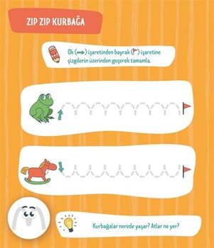  Dikkat Atölyesi Yayınları Eğitici Çizgiler Yaz-Sil Evde Etkinlik Kitabı 2-4 Yaş