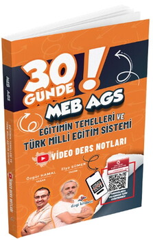  Dizgi Kitap 2026 MEB AGS 30 Günde Eğitimin Temelleri ve Türk Milli Eğitim Sistemi Video Ders Notları