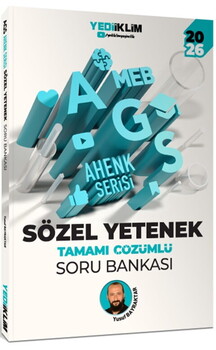  Yediiklim  2026 MEB AGS Ahenk Serisi Sözel Yetenek Tamamı Çözümlü Soru Bankası