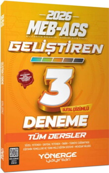  Yönerge Yayınları 2026 MEB AGS Tüm Dersler Geliştiren 3 Deneme Çözümlü