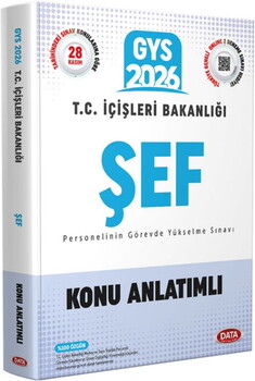  Data Yayınları 2026 GYS İçişleri Bakanlığı Şef Konu Anlatımlı