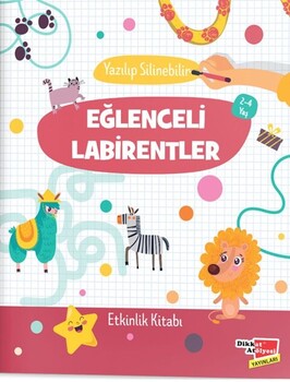  Dikkat Atölyesi Yayınları Eğlenceli Labirentler Yaz-Sil Evde Etkinlik Kitabı 2-4 Yaş