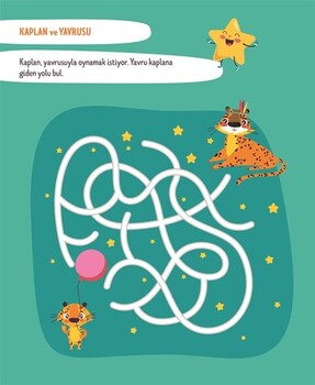  Dikkat Atölyesi Yayınları Eğlenceli Labirentler Yaz-Sil Evde Etkinlik Kitabı 2-4 Yaş