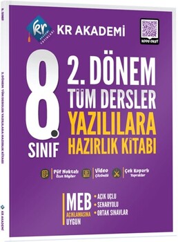  KR Akademi 8. Sınıf 2. Dönem Tüm Dersler Yazılılara Hazırlık Kitabı