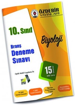  Özdebir Yayınları 10. Sınıf Biyoloji Branş Deneme Sınavı