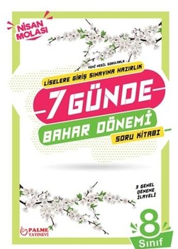  Palme Yayınları 8. Sınıf LGS 7 Günde Bahar Dönemi Soru Kitabı