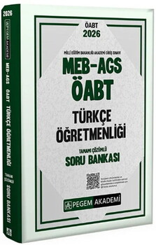  Pegem Yayınları 2026 ÖABT MEB AGS Türkçe Öğretmenliği Soru Bankası