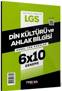  Marka Yayınları 8. Sınıf LGS Din Kültürü ve Ahlak Bilgisi Genel Tüm Konular 6 x 10 Deneme
