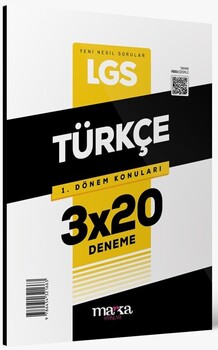  Marka Yayınları  8. Sınıf LGS Türkçe 1. Dönem Konuları 3x20 Deneme
