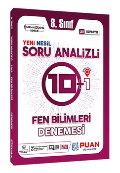  Puan Yayınları 8. Sınıf LGS Fen Bilimleri Soru Analizli 10+1 Deneme