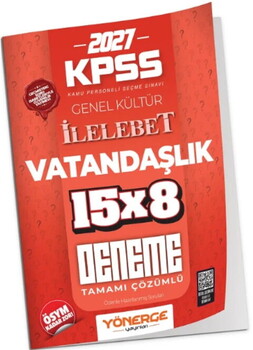 Yönerge Yayınları 2027 KPSS Vatandaşlık İLELEBET 15 x 8 Deneme