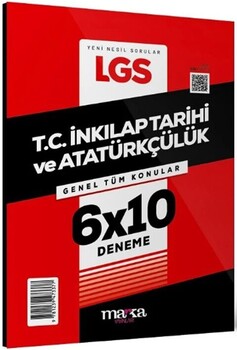  Marka Yayınları 8. Sınıf LGS TC İnkılap Tarihi ve Atatürkçülük 6x10 Deneme