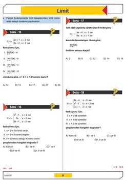  Mat2 Yayınları Limit Süreklilik Calculus Serisi Fasikülü
