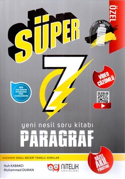  Nitelik Yayınları 7. Sınıf Paragraf  Süper Yeni Nesil Soru Kitabı