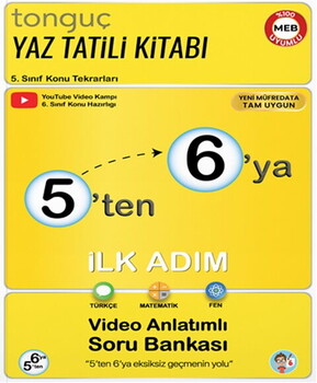  Tonguç Akademi 5 ten 6 ya İlk Adım Yaz Tatili Kitabı