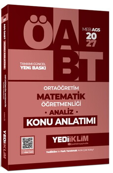 Yediiklim Yayınları 2027 MEB AGS ÖABT Ortaöğretim Matematik Öğretmenliği Analiz Konu Anlatımı