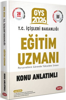  Data Yayınları 2026 GYS İçişleri Bakanlığı Eğitim Uzmanı Konu Anlatımlı
