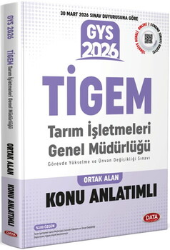  Data Yayınları 2026 GYS Tarım İşletmeleri Genel Müdürlüğü Tigem Konu Anlatımlı
