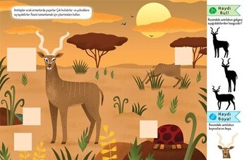  Dikkat Atölyesi Yayınları Doğal Yaşamda Safari Eğlenceli-Öğretici Aktivite Kitabı 4