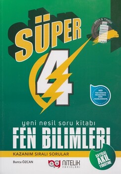  Nitelik Yayınları 4. Sınıf Fen Bilimleri Yeni Nesil Süper Soru Kitabı