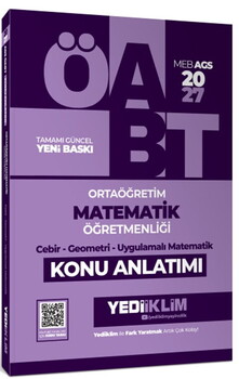 Yediiklim Yayınları 2027 MEB AGS ÖABT Ortaöğretim Matematik Öğretmenliği Cebir Geometri Uygulamalı Matematik Konu Anlatımı