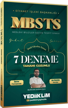  Yediiklim  Diyanet İşleri Başkanlığı MBSTS Tamamı Çözümlü 7 Deneme