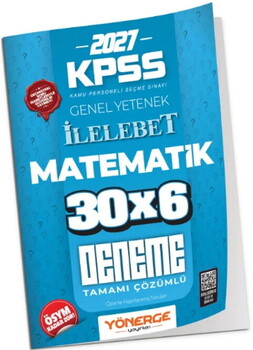 Yönerge Yayınları 2027 KPSS Matematik İLELEBET 30 x 6 Deneme