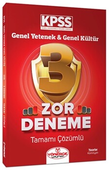  Yönerge Yayınları KPSS Genel Yetenek Genel Kültür Zor 3 Deneme Çözümlü