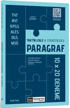  Benzersiz Akademi Yayınları TYT AYT KPSS ALES DGS MSÜ Taktiklerle ve Stratejilerle Paragraf 10 x 20 Deneme