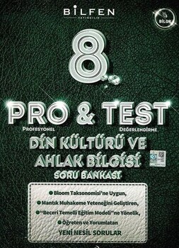  Bilfen Yayıncılık 8. Sınıf Din Kültürü ve Ahlak Bilgisi ProTest Soru Bankası