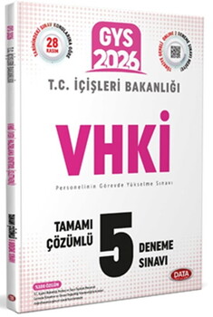 Data Yayınları 2026 T.C. İçişleri Bakanlığı VHKİ GYS Çözümlü 5 Deneme Sınavı
