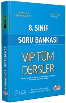  Editör Yayınları 8. Sınıf VİP Tüm Dersler Soru Bankası