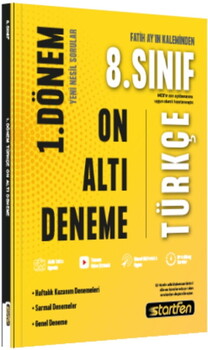  Startfen Yayınları 8. Sınıf Türkçe 1. Dönem 16 lı Denemeleri