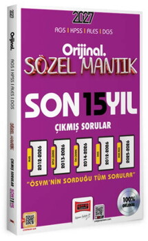 Yargı Yayınları 2027 KPSS AGS ALES DGS Orijinal Sözel Mantık Son 15 Yıl Çıkmış Sorular