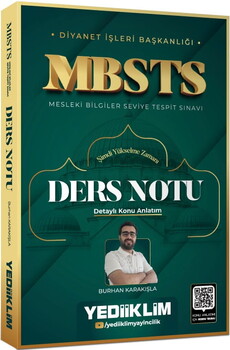  Yediiklim  Diyanet İşleri Başkanlığı MBSTS Ders Notu