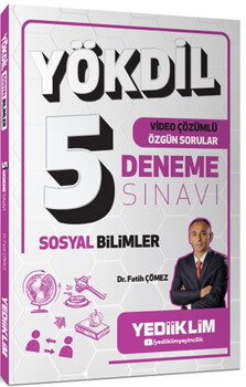  Yediiklim  YÖKDİL Sosyal Bilimler Video Çözümlü Özgün Sorular 5 Deneme Sınavı