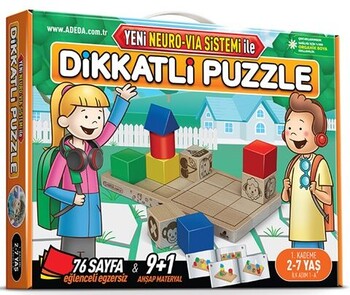  Adeda Yayıncılık Dikkatli Puzzle 1. Kademe 2 7 Yaş