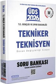  Data Yayınları 2026 ÜDS Gençlik Ve Spor Bakanlığı Tekniker Teknisyen Soru Bankası