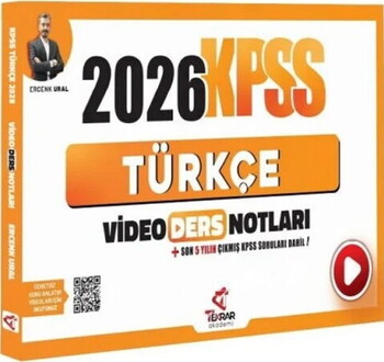  Tekrar Akademi 2026 KPSS Türkçe Video Ders Notları