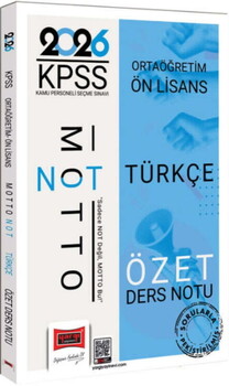 Yargı Yayınları 2026 KPSS Ortaöğretim Ön Lisans Motto Serisi Türkçe Özet Ders Notu