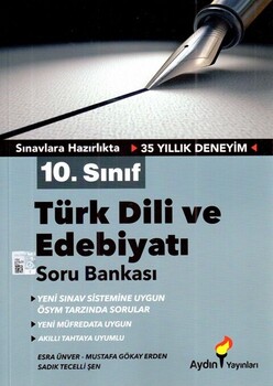  2024 Aydın Yayınları 10. Sınıf Türk Dili ve Edebiyatı Soru Bankası