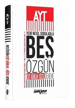  Ankara Yayıncılık AYT Eşit Ağırlık Sözel Yeni Nesil Sorularla 5 Özgün Deneme